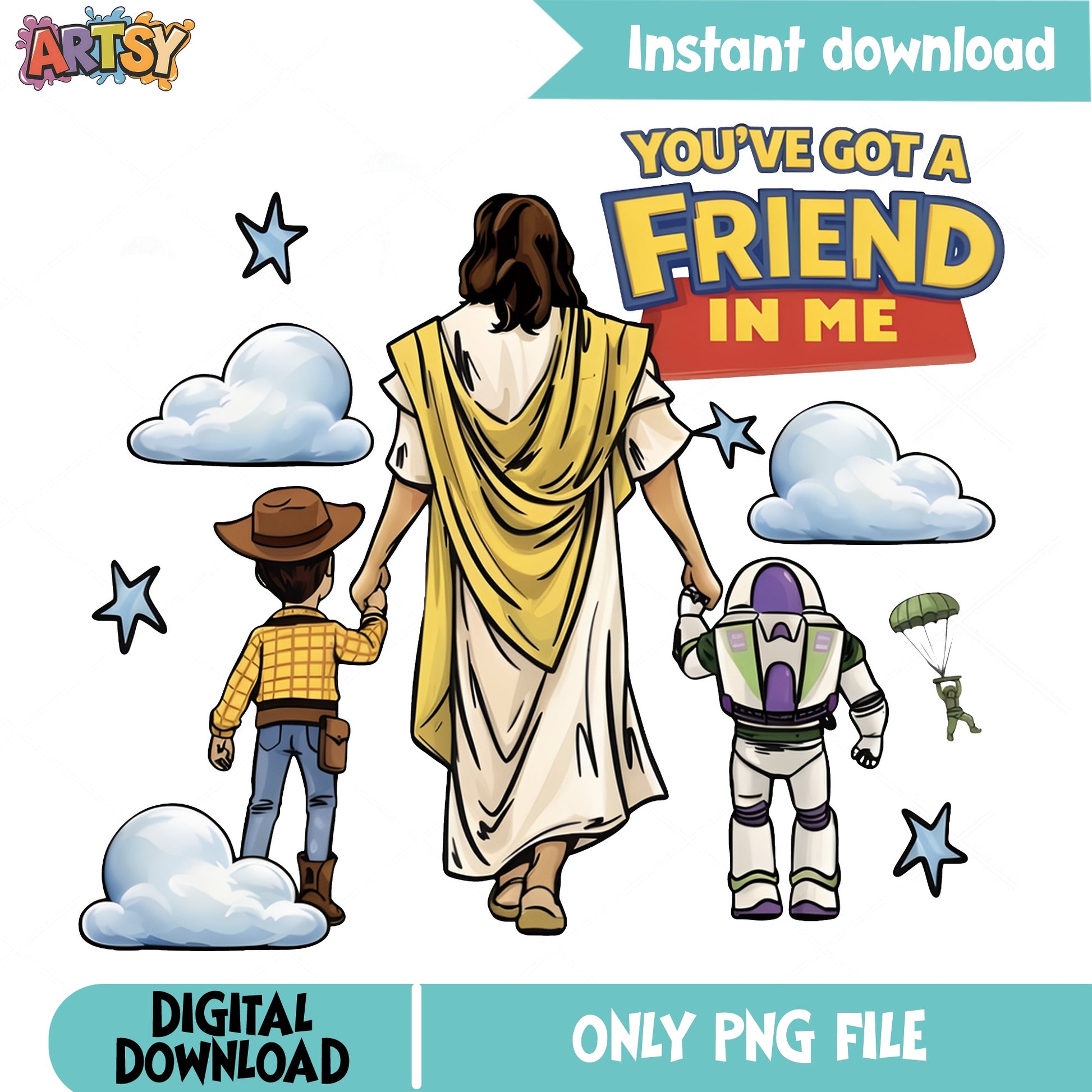 Toy Story Jesus You've Got A Friend In Me, Woody Buzz PNG, Christian PNG
