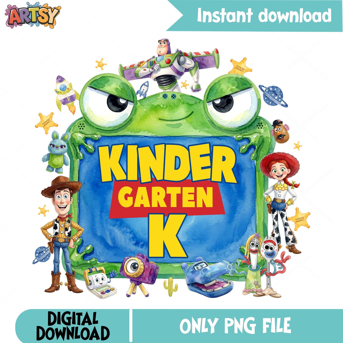 Toy Story Kindergarten PNG, Back To School PNG, Disney PNG