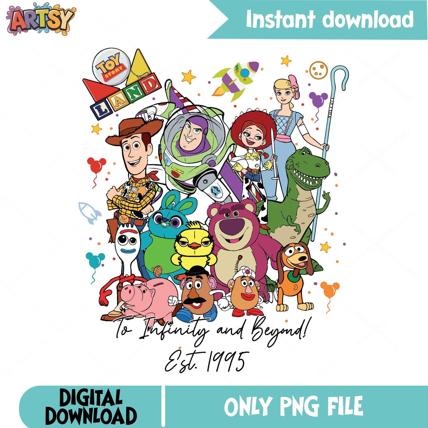 Toy Story Land Characters PNG, To Infinity And Beyond PNG, Disney PNG