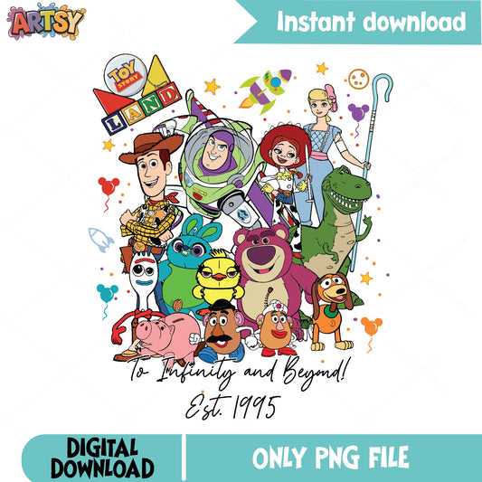 Toy Story Land Characters PNG, To Infinity And Beyond PNG, Disney PNG