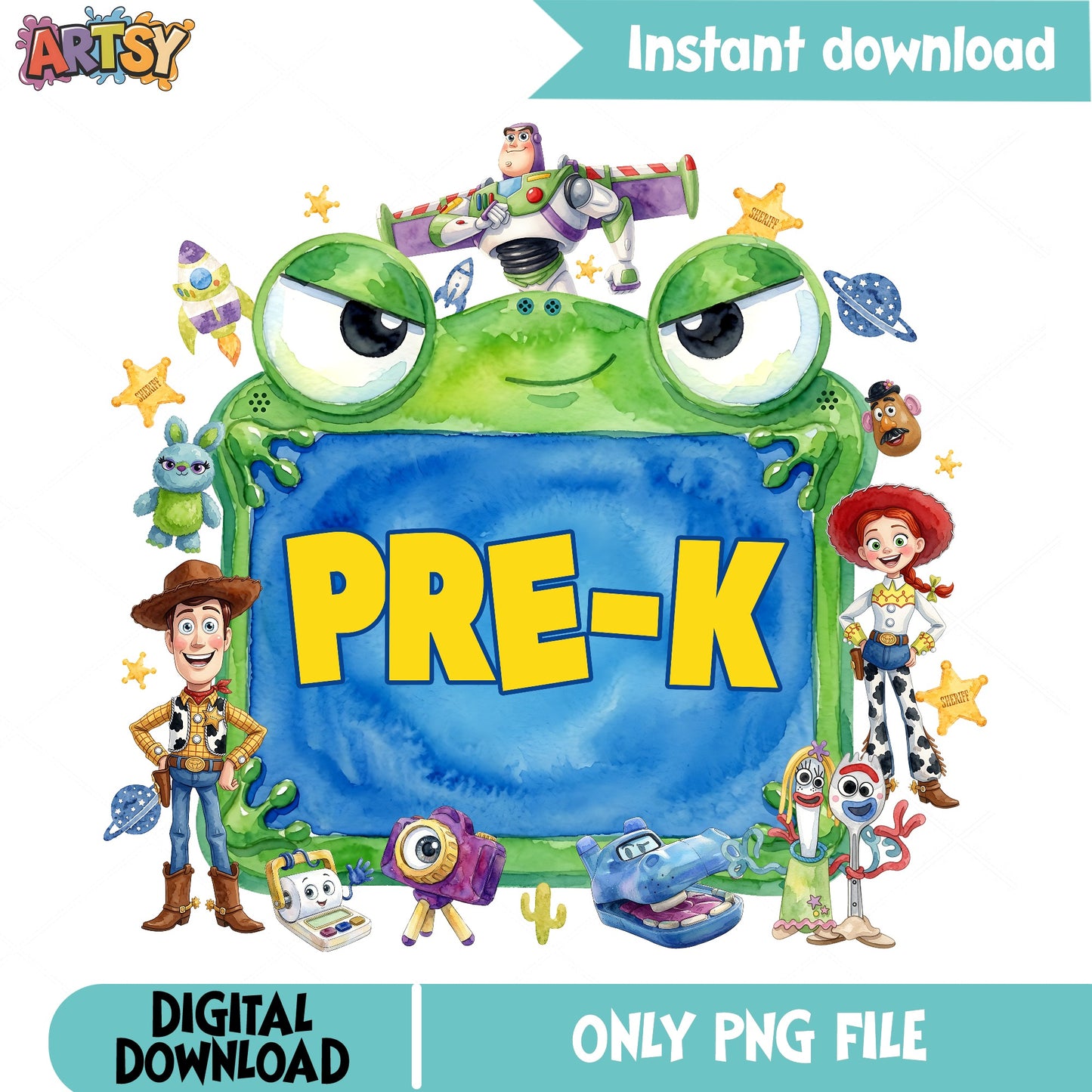 Toy Story Pre-K PNG, Back To School PNG, Disney PNG