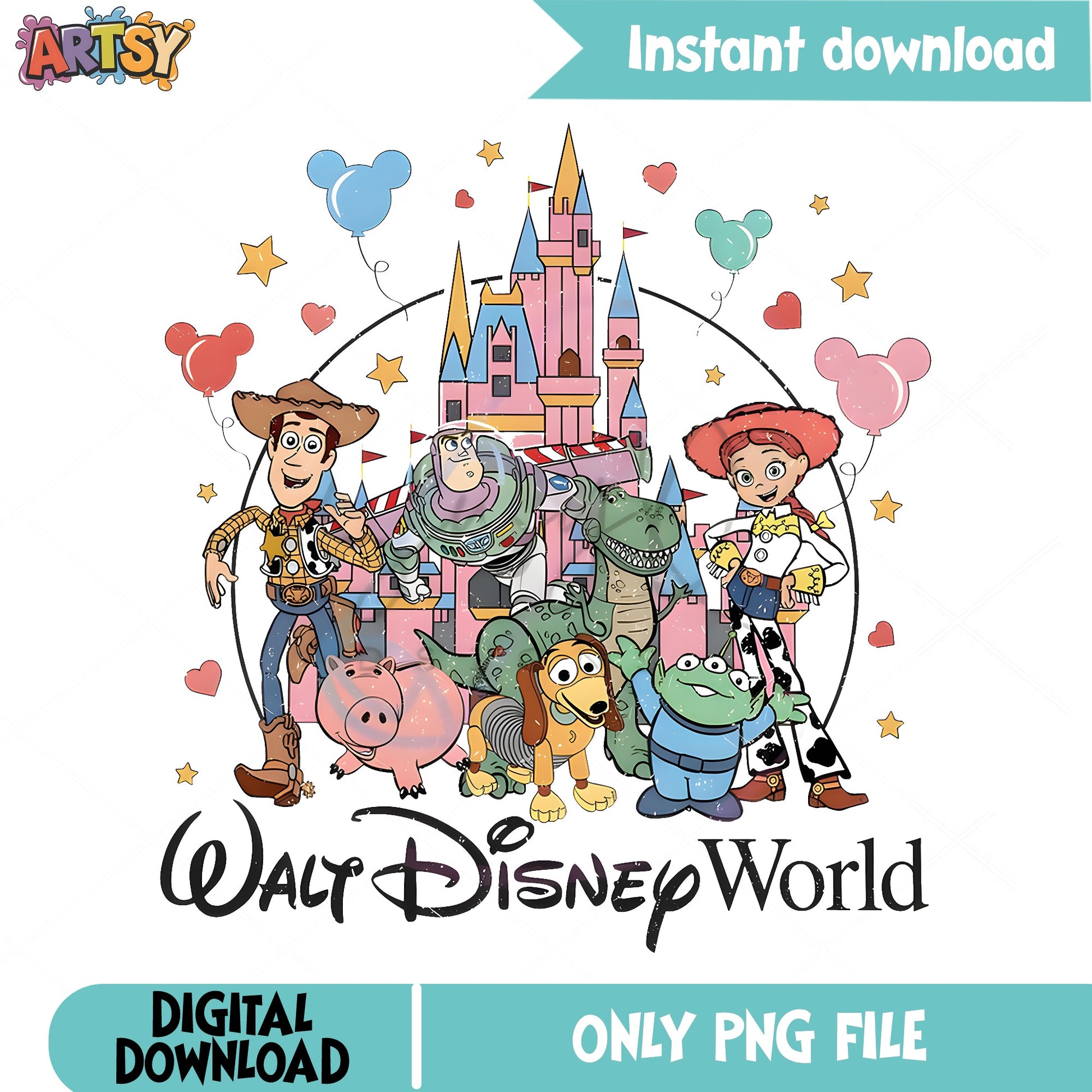 Toy Story Walt Disney World PNG, Disney Castle PNG, Disney Trip PNG