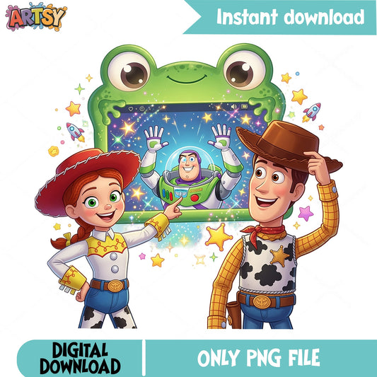 Toy Story Woody Jessie Buzz Lightyear PNG, Pixar PNG, Disney PNG