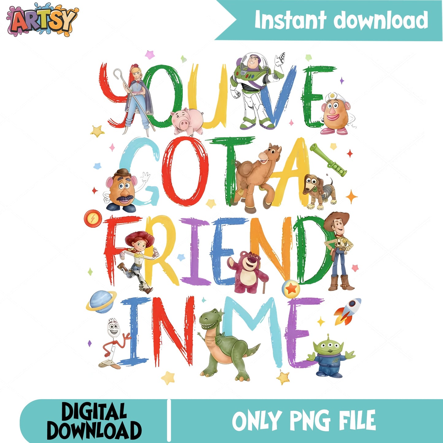 Toy Story You've Got A Friend In Me PNG, Woody Buzz PNG, Disney PNG