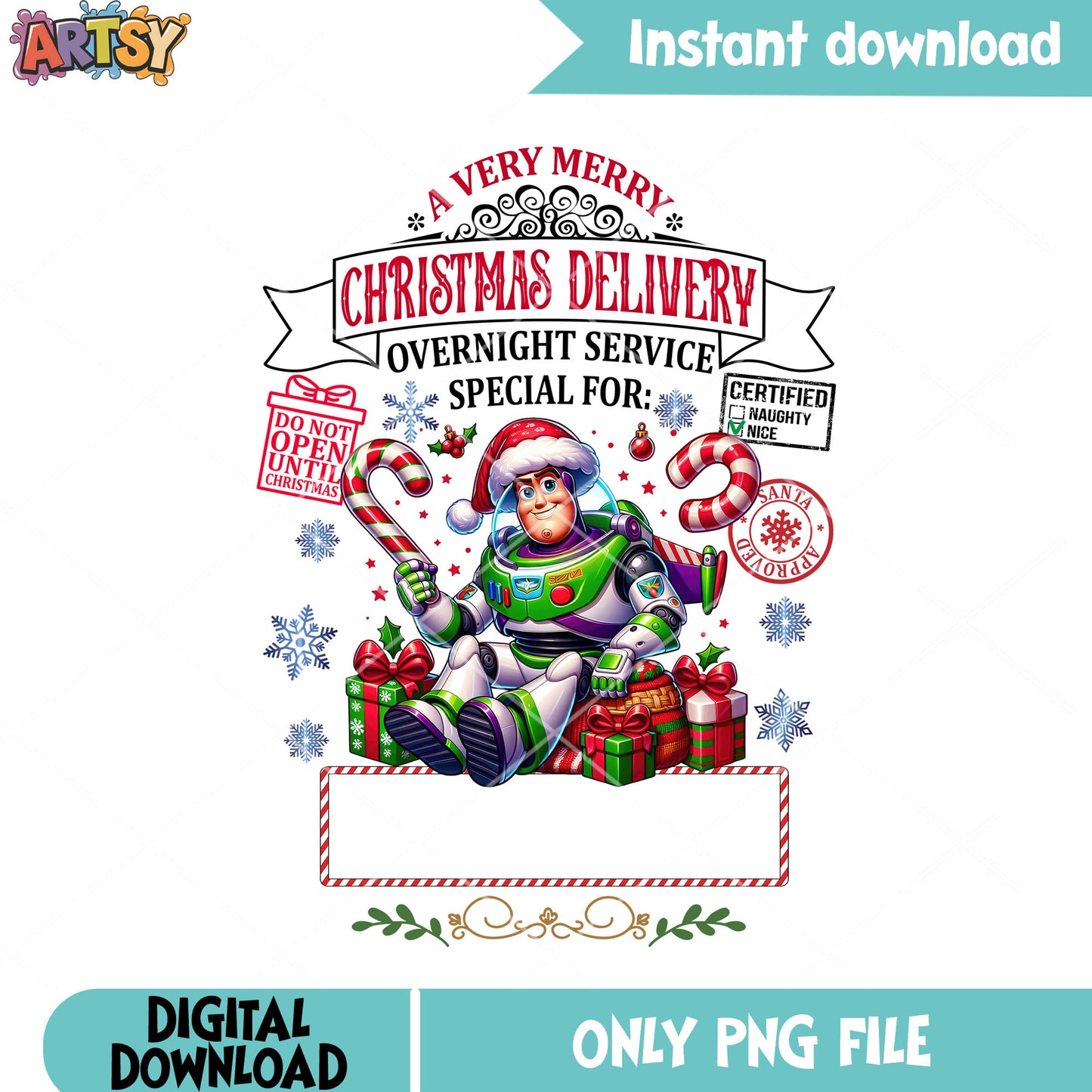 Toy story xmas png, disney christmas png, buzzlightyear png