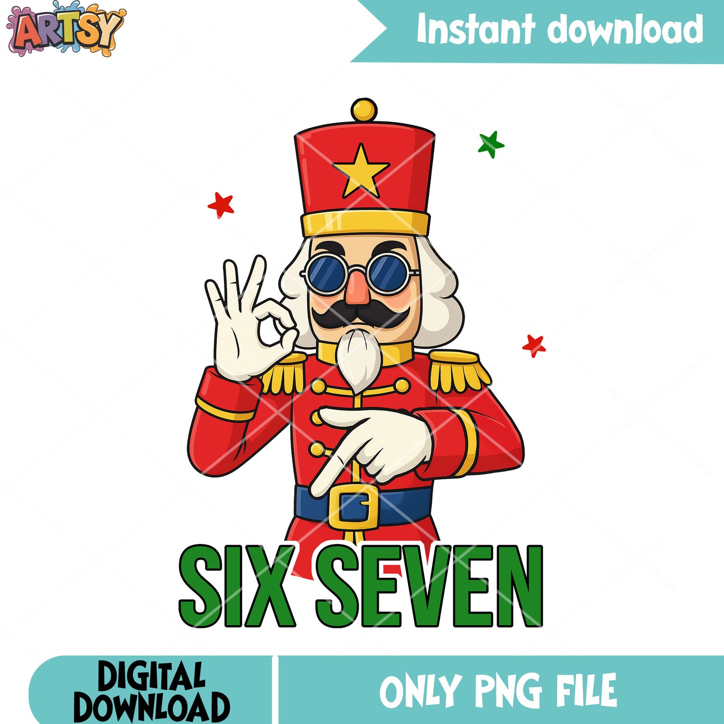 Trendy christmas six seven png, toy soldier png, six seven png