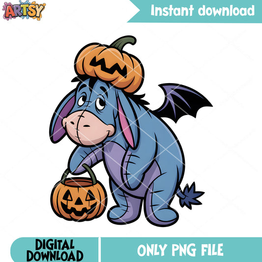 Trick eeyore treat pumpkin png, winnie the pooh eeyore png, halloween png