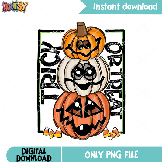 Trick or treat night png, jack o lantern png, corn candy png