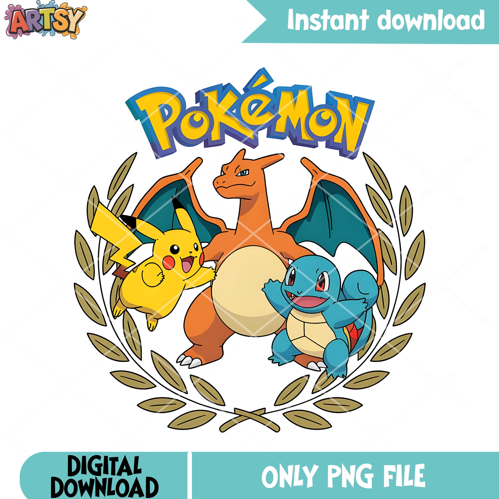 Trio pokemon poster png, pokemon gifts png, nintendo charizard png