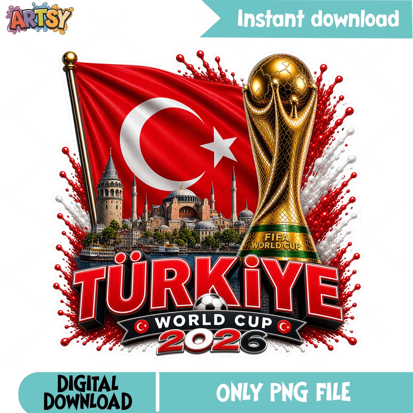 Turkiye World Cup 2026 PNG, Turkey Soccer Football PNG, FIFA PNG
