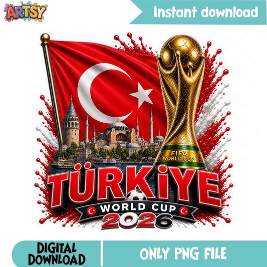 Turkiye World Cup 2026 PNG, Turkey Soccer Football PNG, FIFA PNG