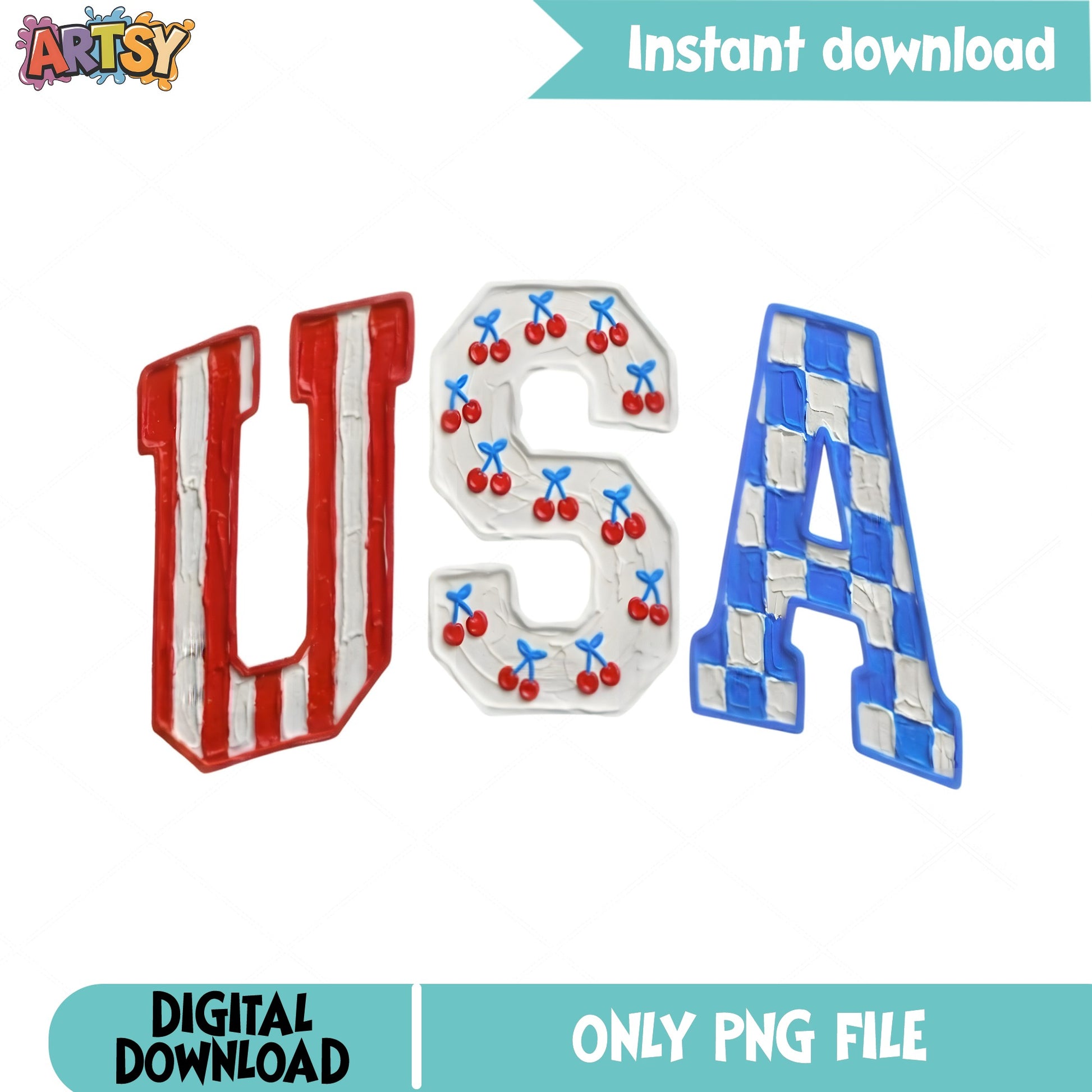 USA Inflated Letters 4th Of July PNG, America PNG, Patriotic PNG