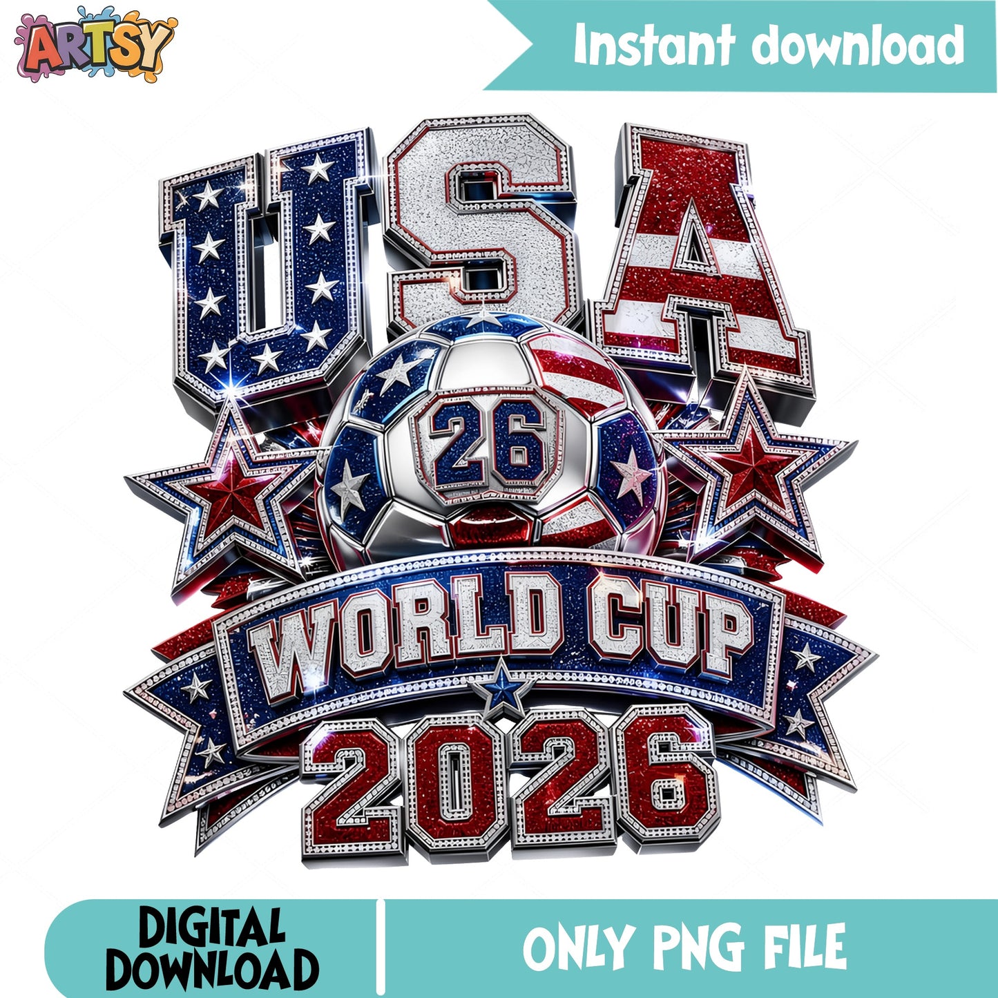 USA World Cup 2026 PNG, Soccer American Flag PNG, Football PNG