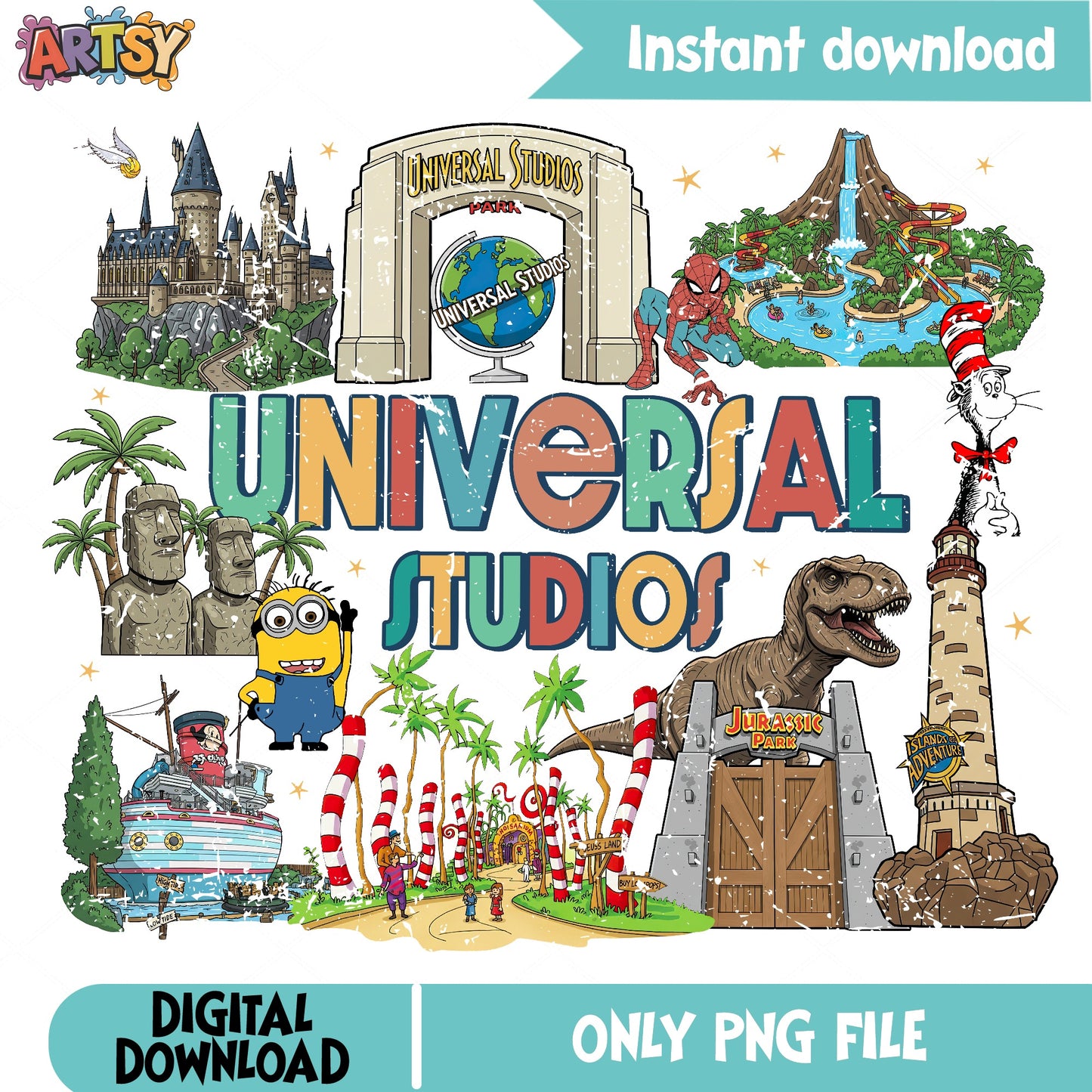 Universal Studios PNG, Theme Park Family Trip Shirt, Vacation PNG