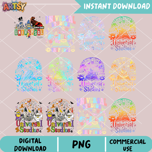 Universal studios minion png bundle, universal studios png, universal studios​ png