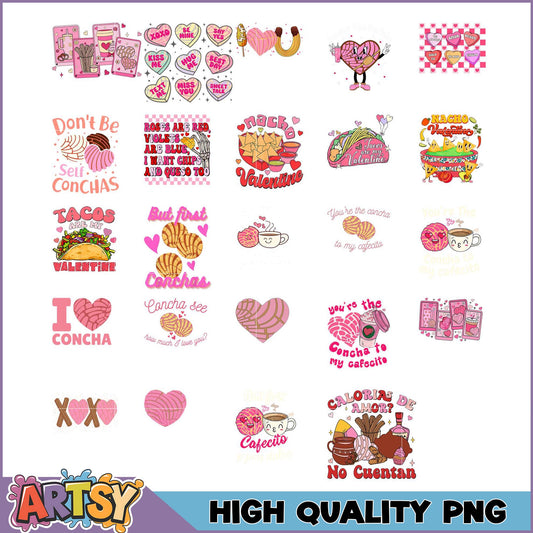 Valentine's Day Concha PNG Bundle High Quality Designs