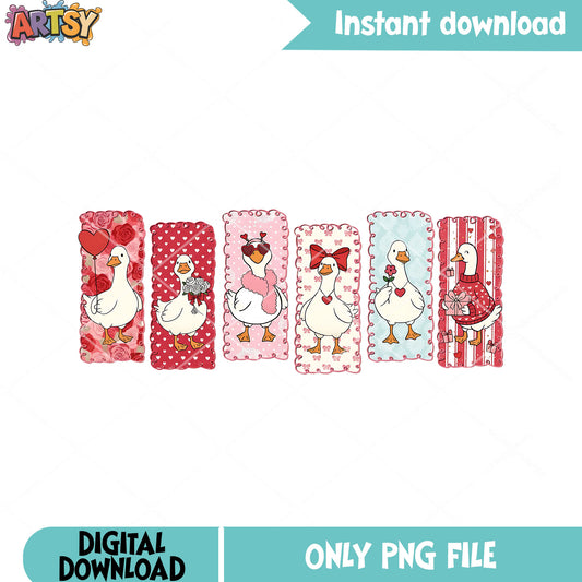 Valentine_s day png,cute goose png, romantic accessories png