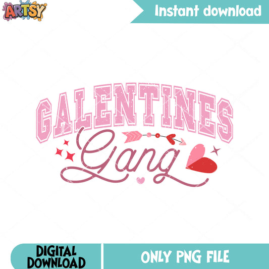 Valentine crew poster png, valentine vibes png, valentine love png