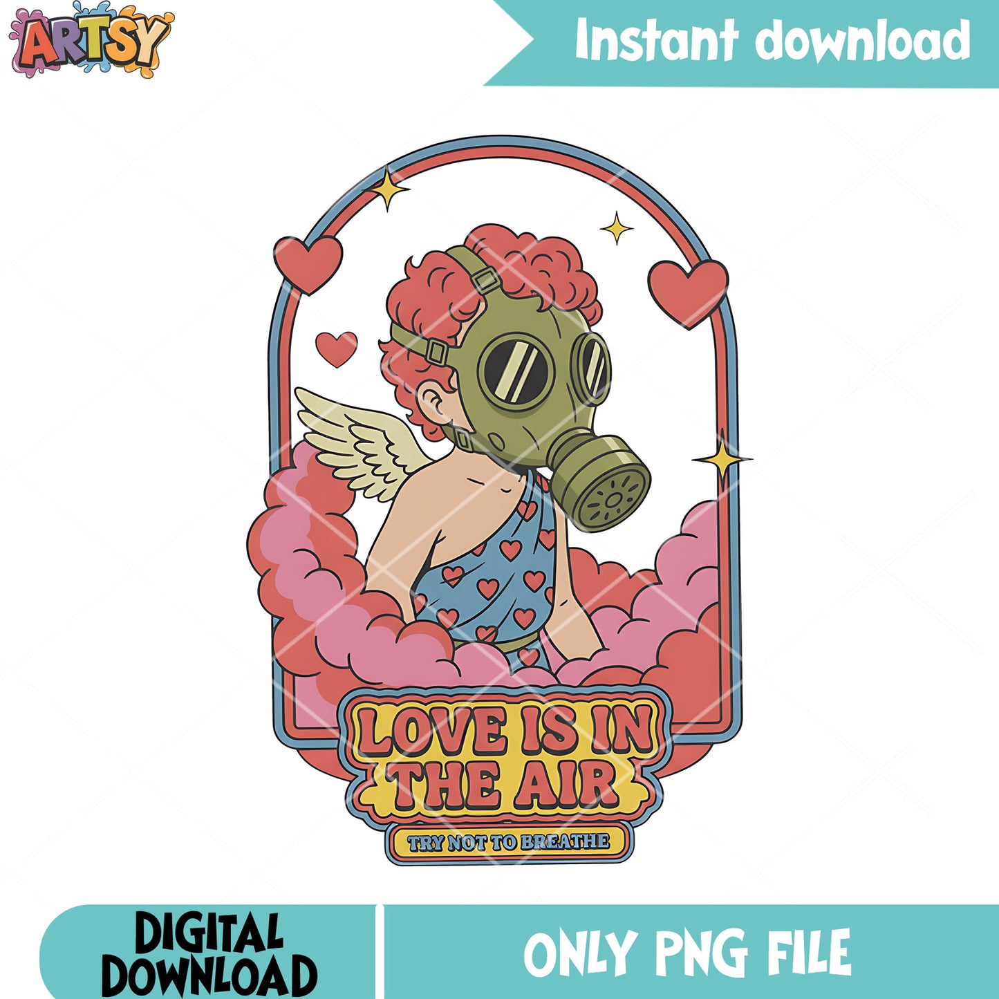 Valentine cupid png, love is in the air png, cupid png