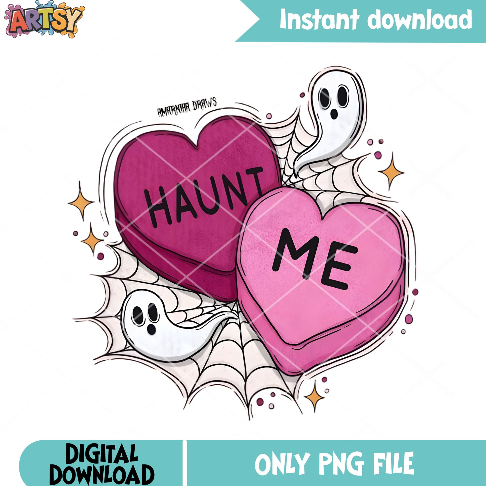 Valentine haunt me spirit png, valentine heart png, valentine day png