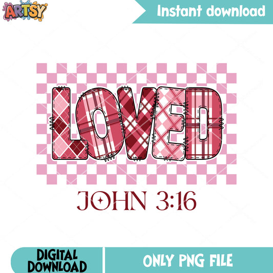 Valentine john 3 16 png,  happy valentine day png, valentine design png