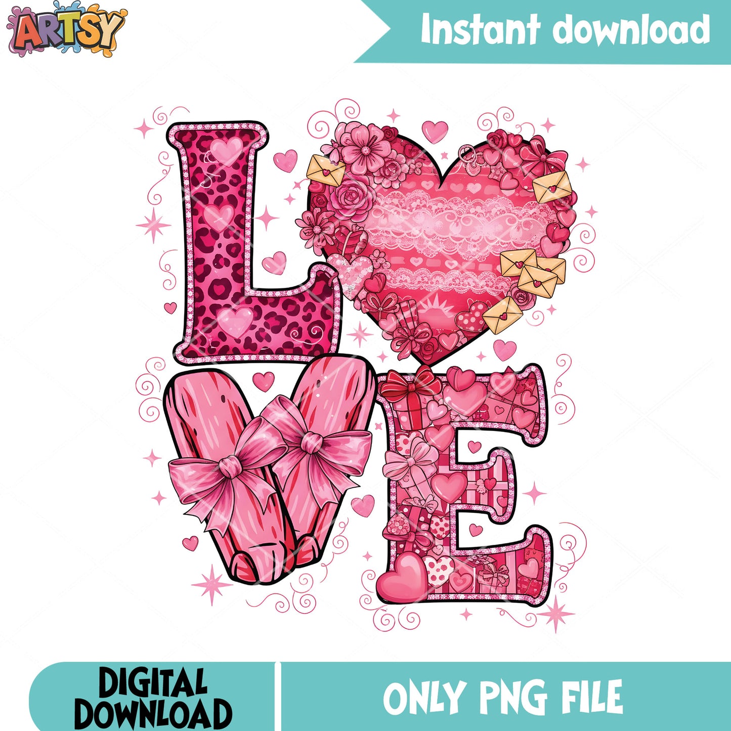 Valentine pink stuff love png, valentine vibes png, love vibes png