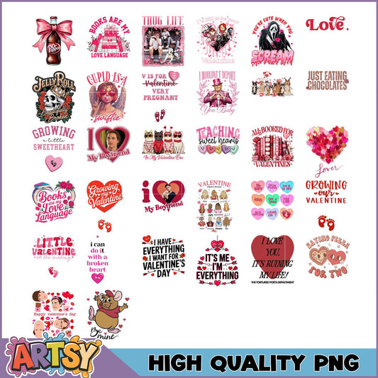 Valentines Day PNG Bundle High Quality Designs