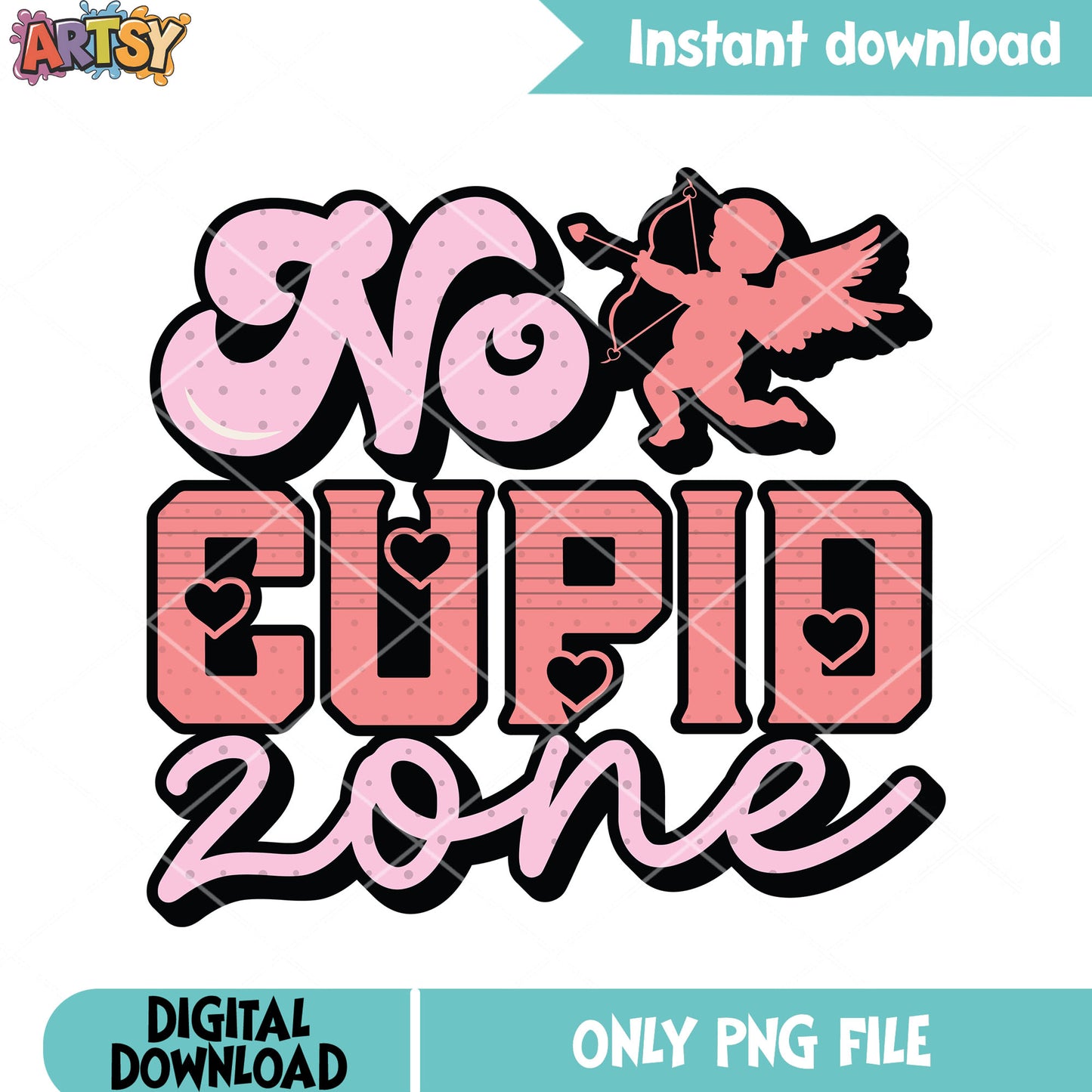 Valentines dont have cupid png, cupid vibes png, happy valentines png