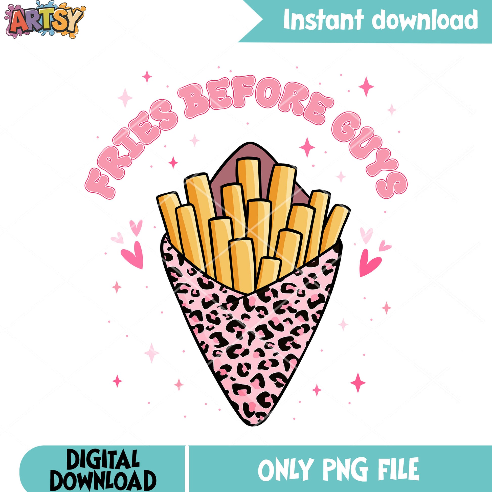 Valentines fries snack png, valentines day png, funny valentines png