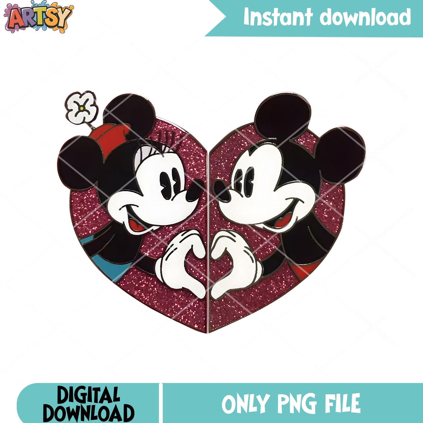 Valentine vintage disney png, valentine png, disney valentine png