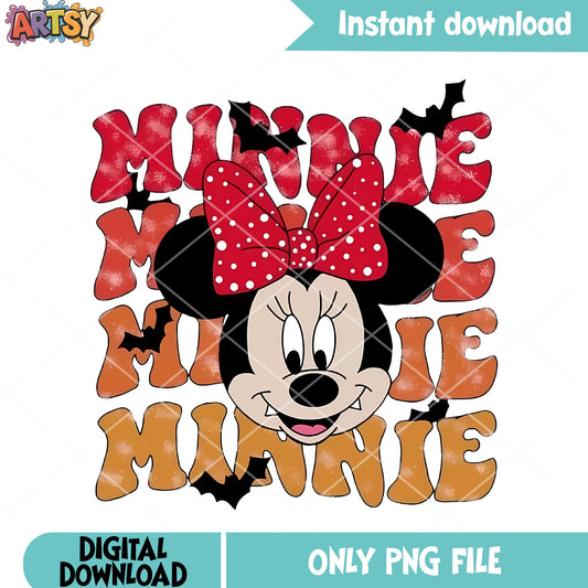Vampir the minnie png, scary bats png, halloween night png