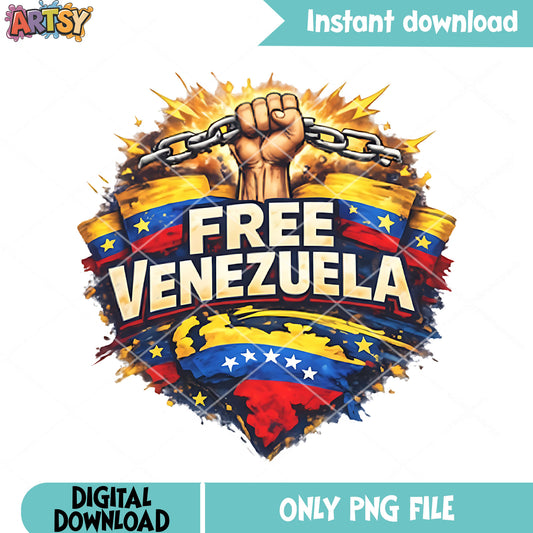 Venezuela freedom png, venezuela gifts png, free venezuela png