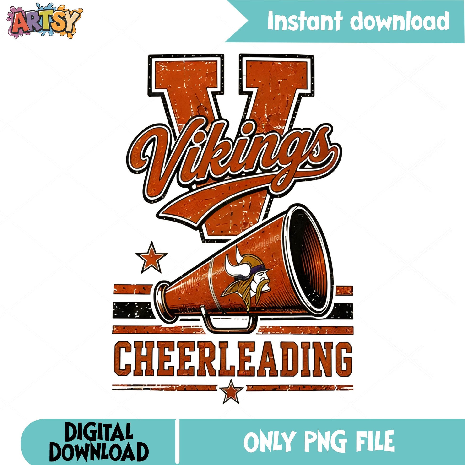 Vikings Cheerleading PNG, Cheer Megaphone PNG, Football Team PNG