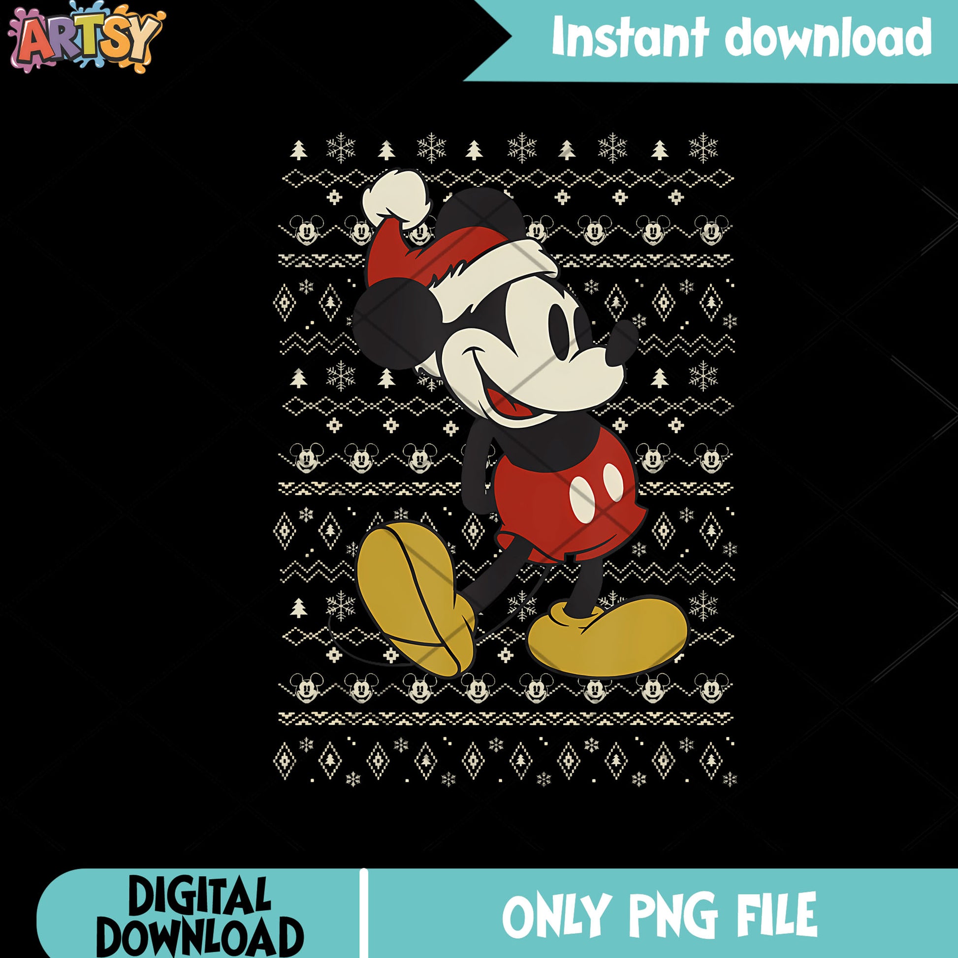 Vintage Mickey Mouse Holiday png, disney movies png, mickey mouse png