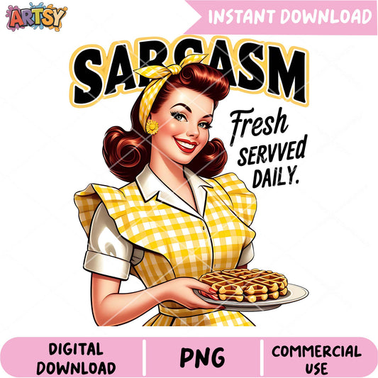 Vintage Sarcasm PNG Sublimation Design