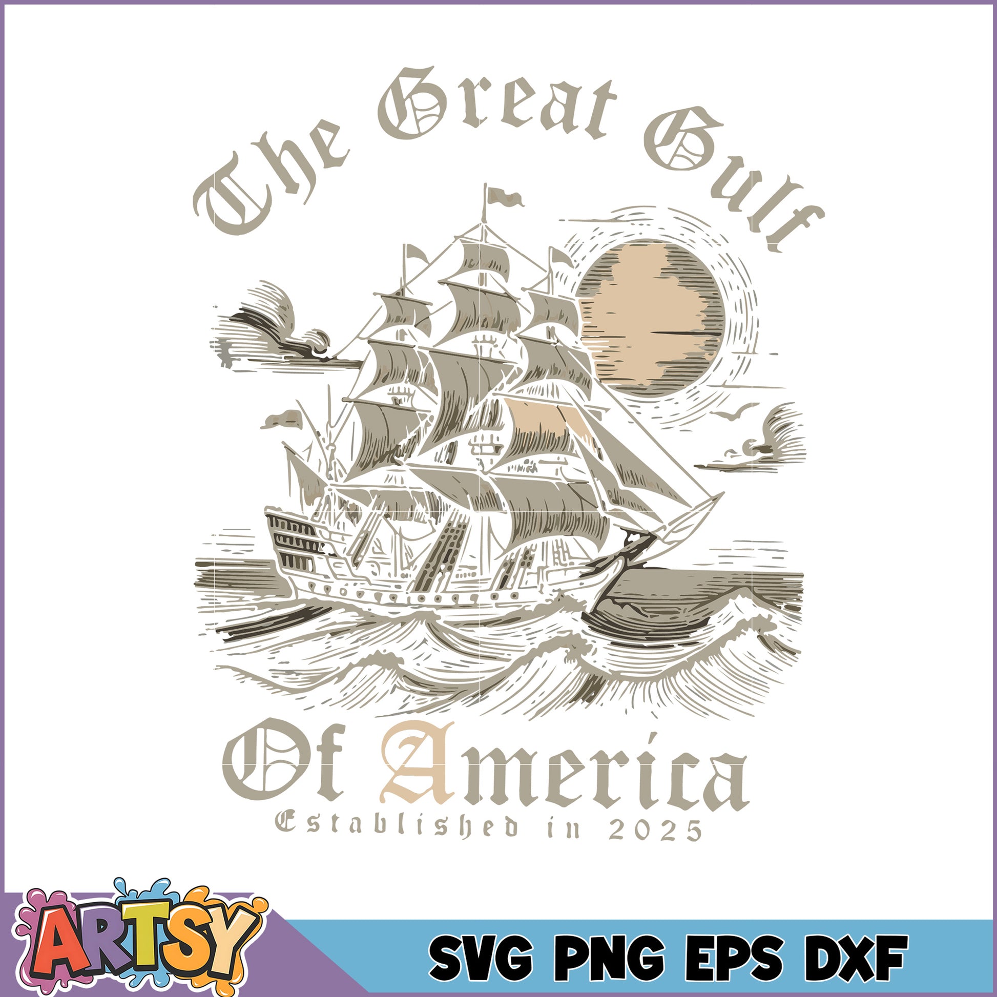 Vintage Ship SVG Great Gulf of America