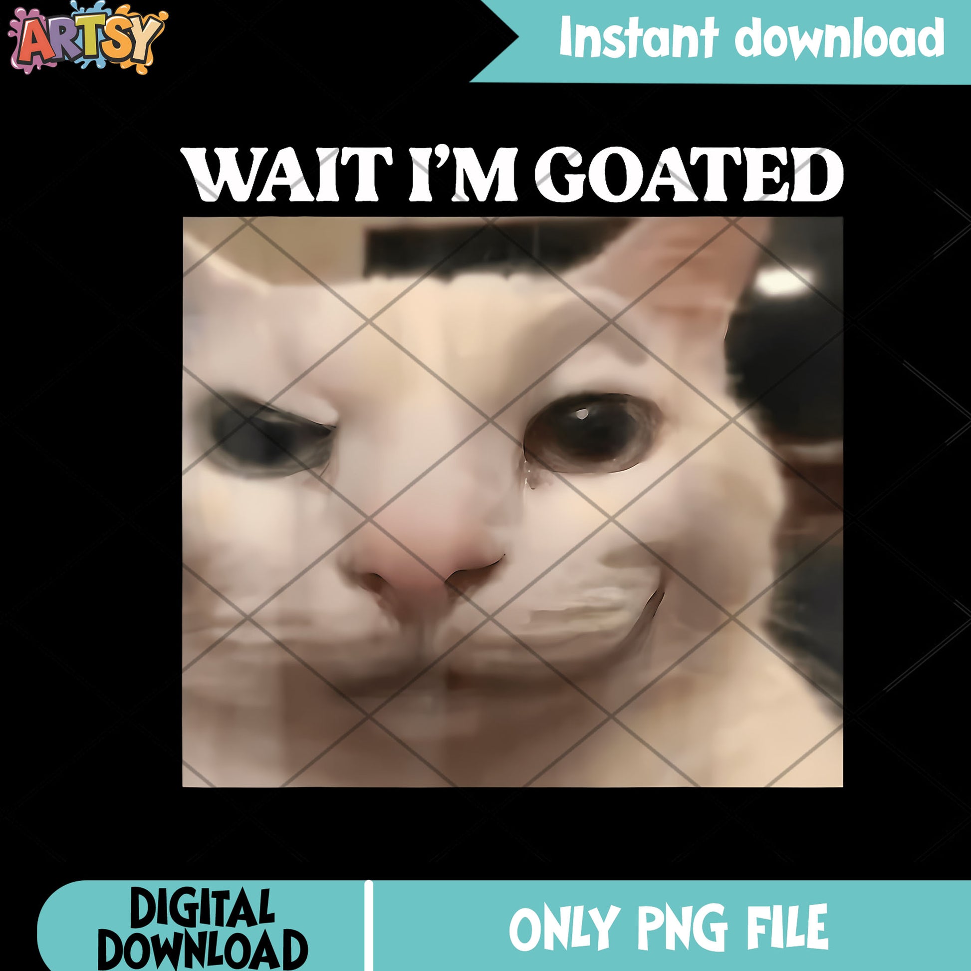 Wait im goated png, funny cat video png, funny cat memes png