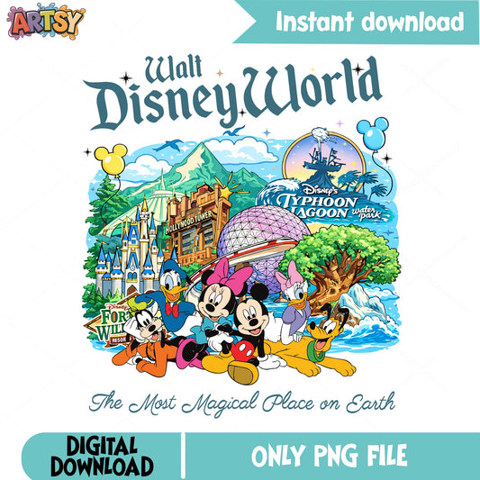 Walt Disney World PNG, Mickey And Friends Disney Trip PNG, Disney PNG