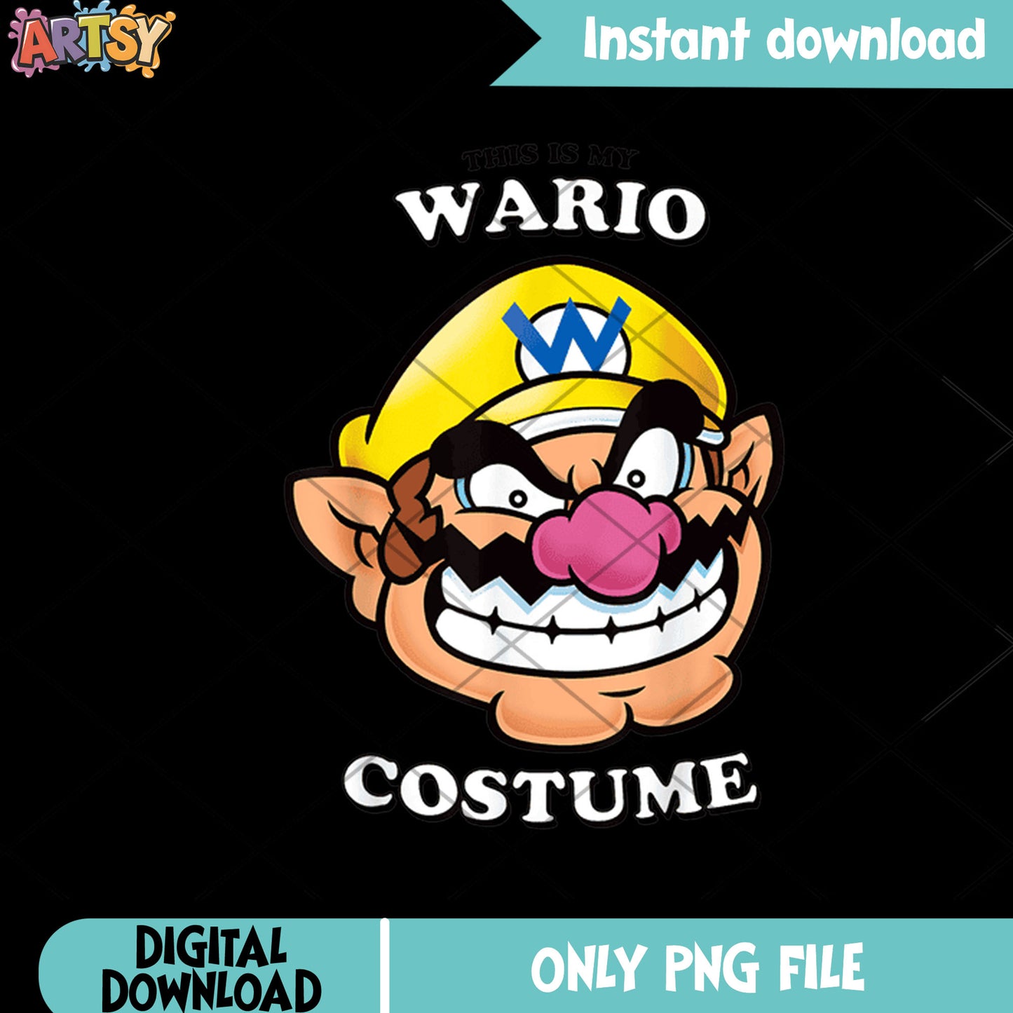 Wario mustard costume png, nintendo art png, mario video game png