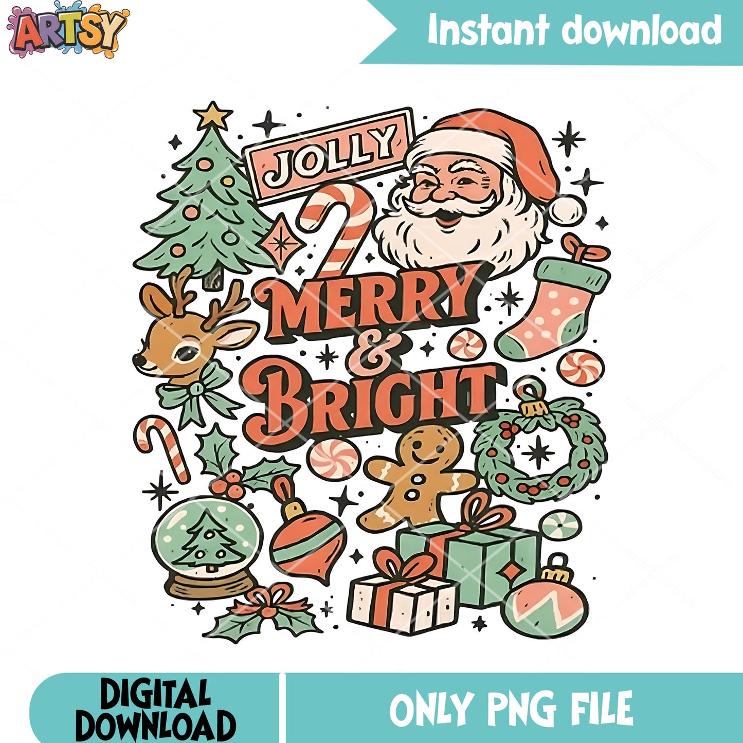 Warm and cozy christmas png, christmas decor png, santa costume png