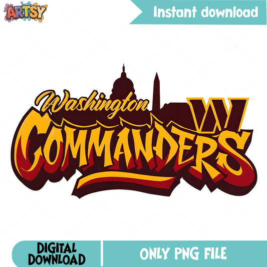 Washington Commanders PNG, NFL Football Team, DC Sports PNG