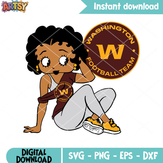 Washington football team svg, washington redskin svg, cheerleader svg
