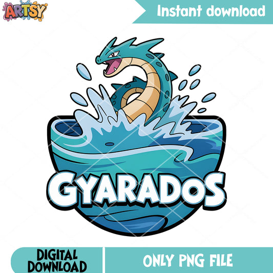 Water dragon gyarados pokemon png, pokemon png, pokemon gyarados png