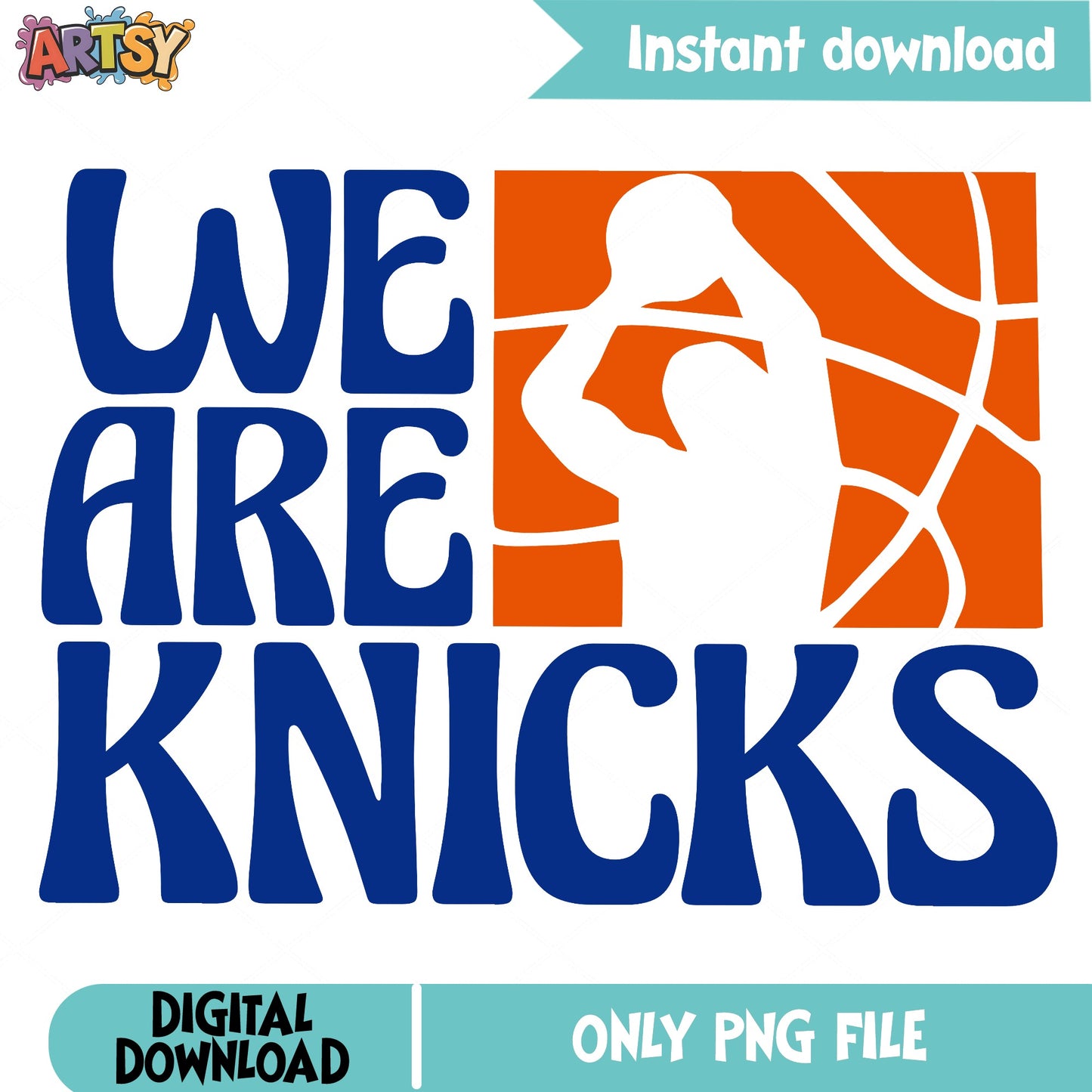 We Are Knicks PNG, New York Knicks Basketball PNG, NBA PNG