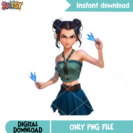 Weapon of zoey png, huntrix zoey png, huntrix movie png