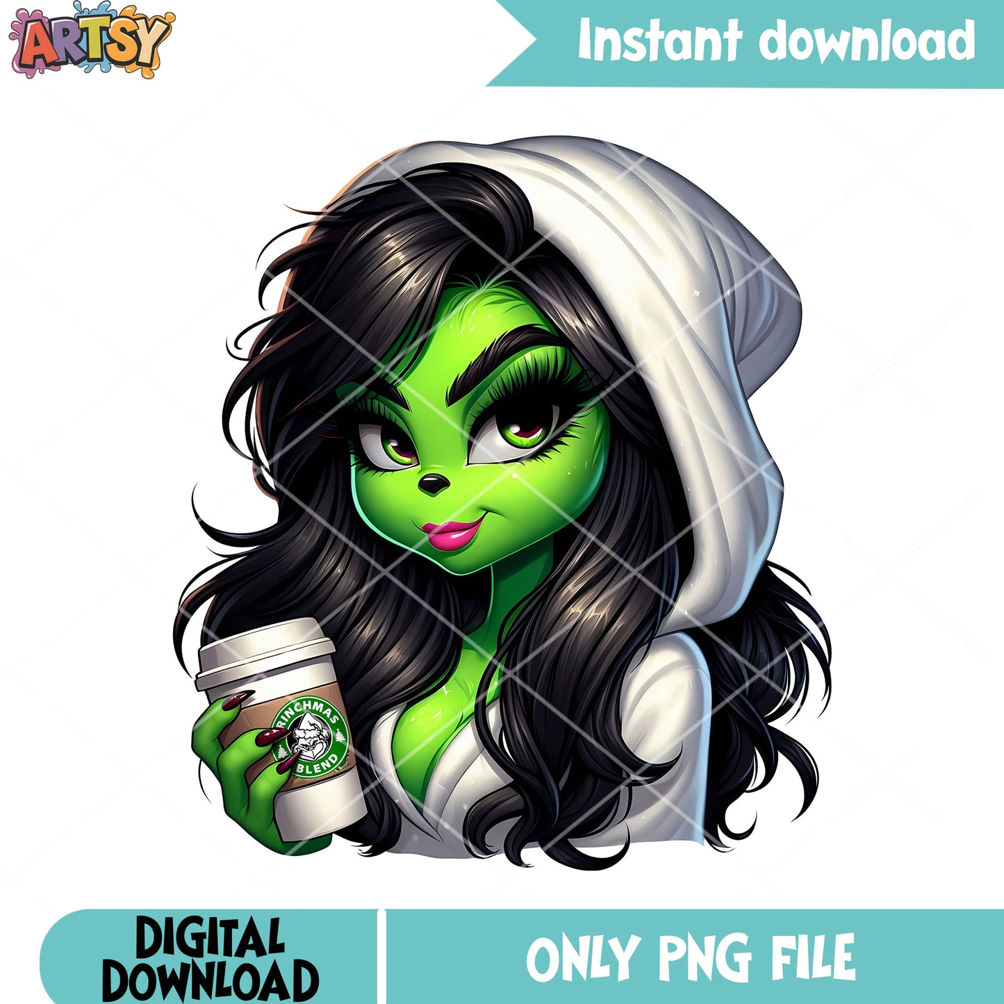 We christmas grinch girl png, merry xmas png, the grinch png