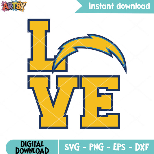 West Football NFL team svg, Los angeles​ svg, chargers svg