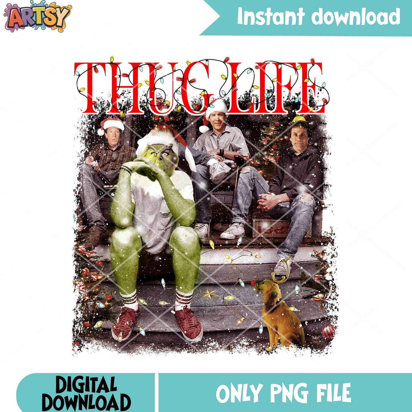 Wetbandit christmas png, merry christmas png, the grinch png