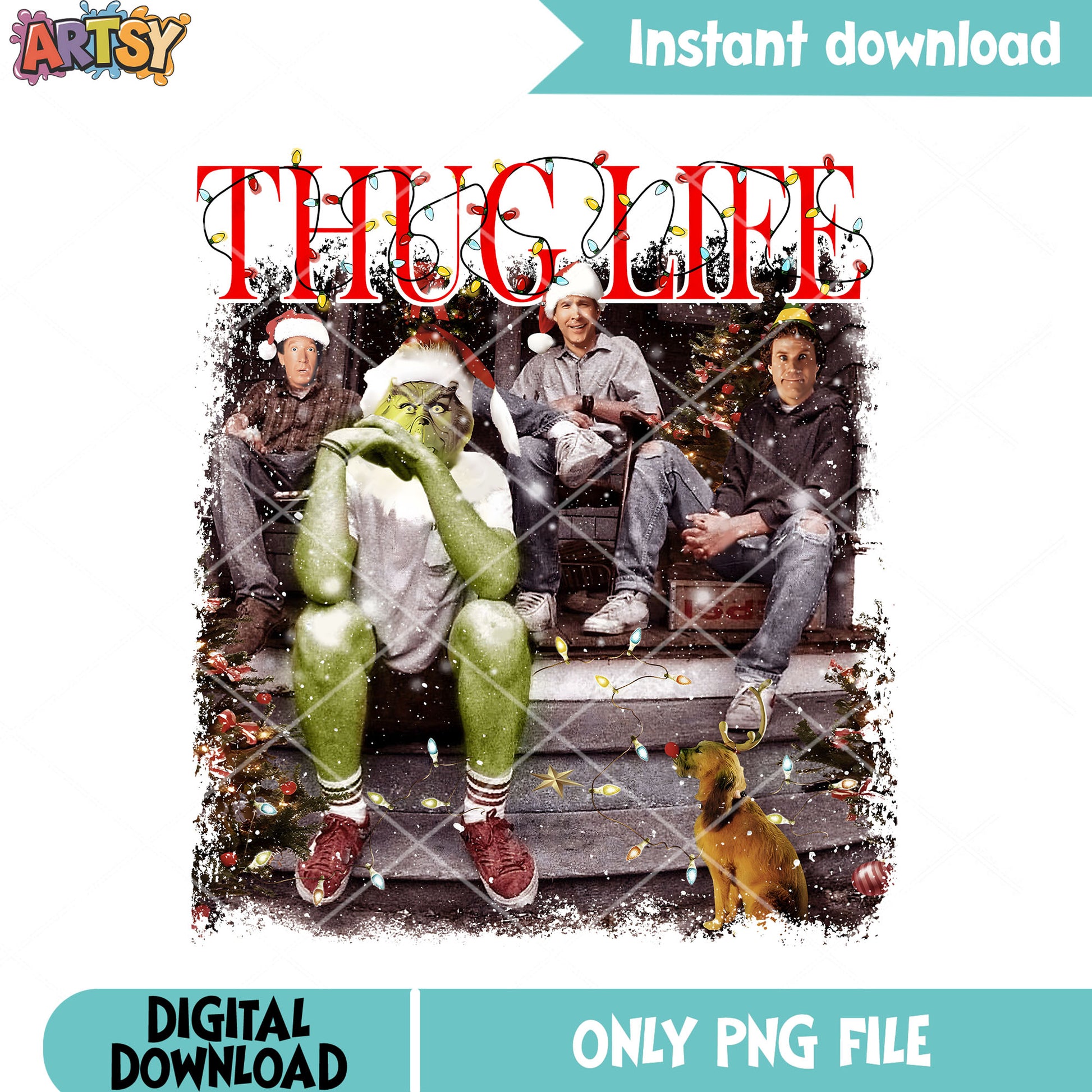 Wetbandit christmas png, merry christmas png, the grinch png