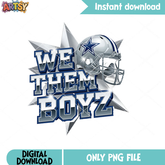 We them boyz png, dallas cowboys png, silver helmet png